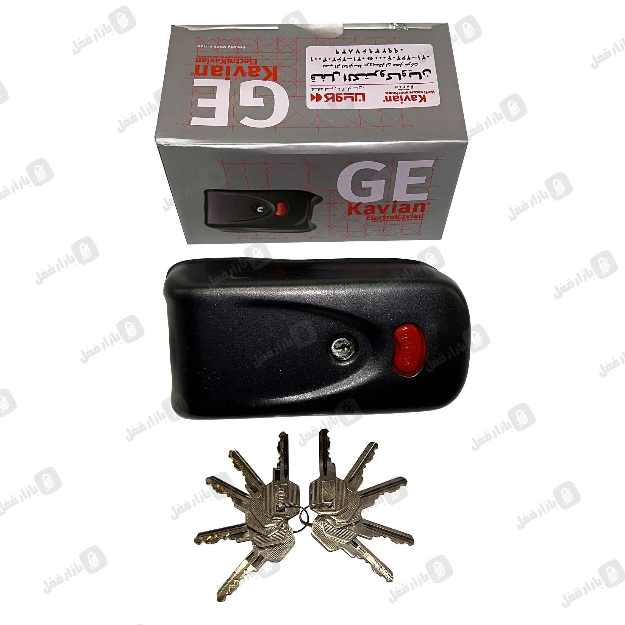 21273.jpg قفل حیاطی برقی کاویان طرح سیزا 10کلید دوشیار - تصویر 1