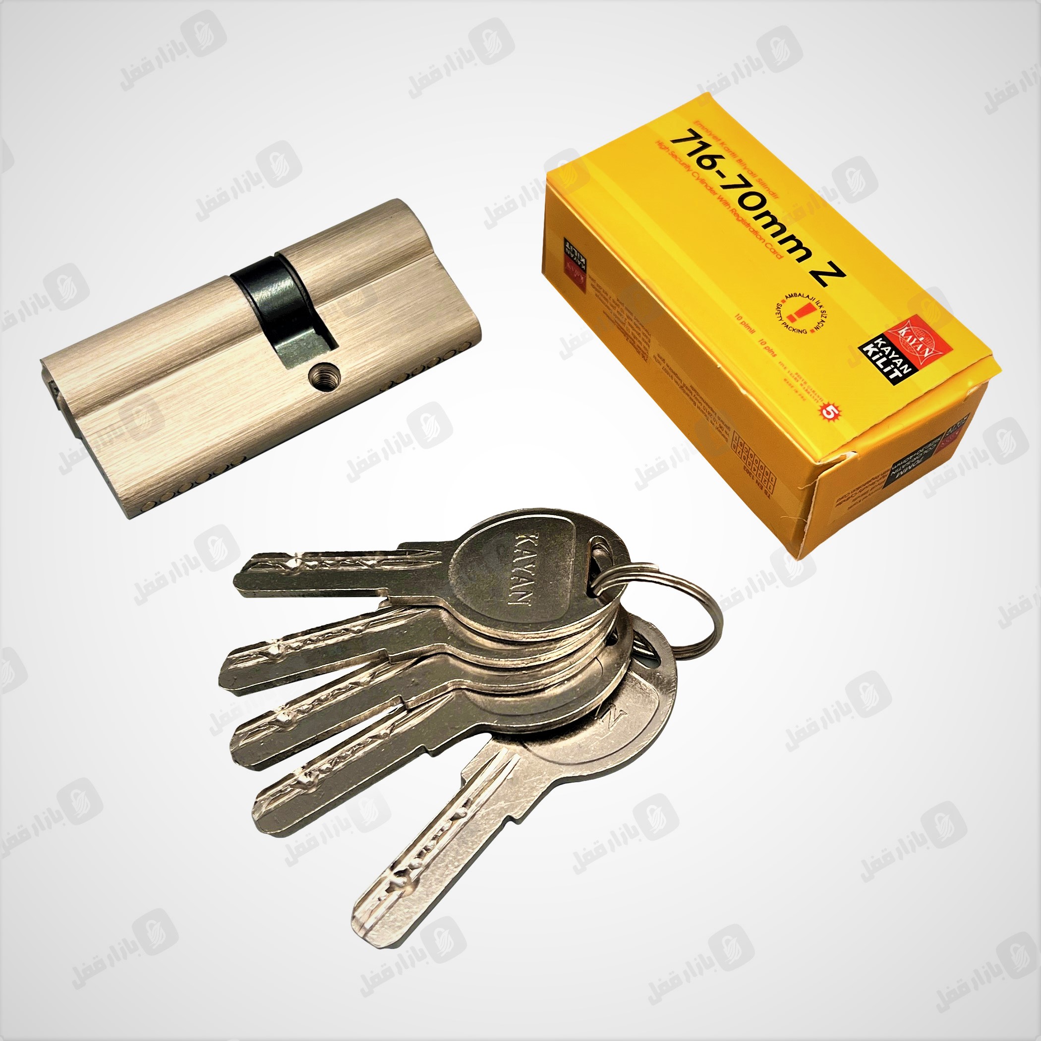 سيلندر-کايان-جعبه-کوچک-زينک-ساتن.jpg سیلندر و مغزی قفل کایان جعبه کوچک زینک ساتن - تصویر 1