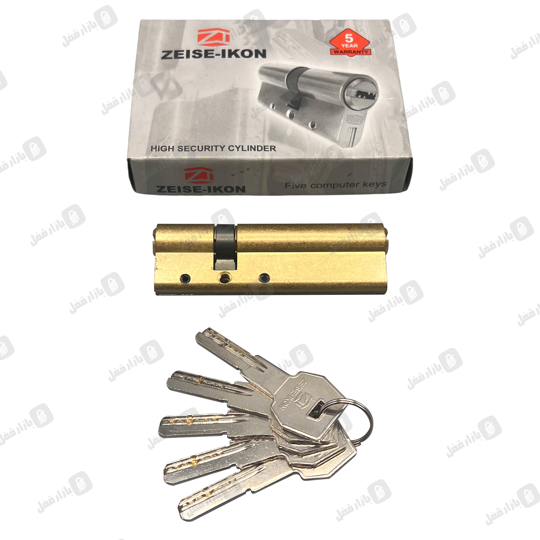 سیلندر-7030-تسمه-دار-طلایی-ZI.jpg سیلندر و مغزی قفل 70+30 تسمه دار طلایی ZI - تصویر 1