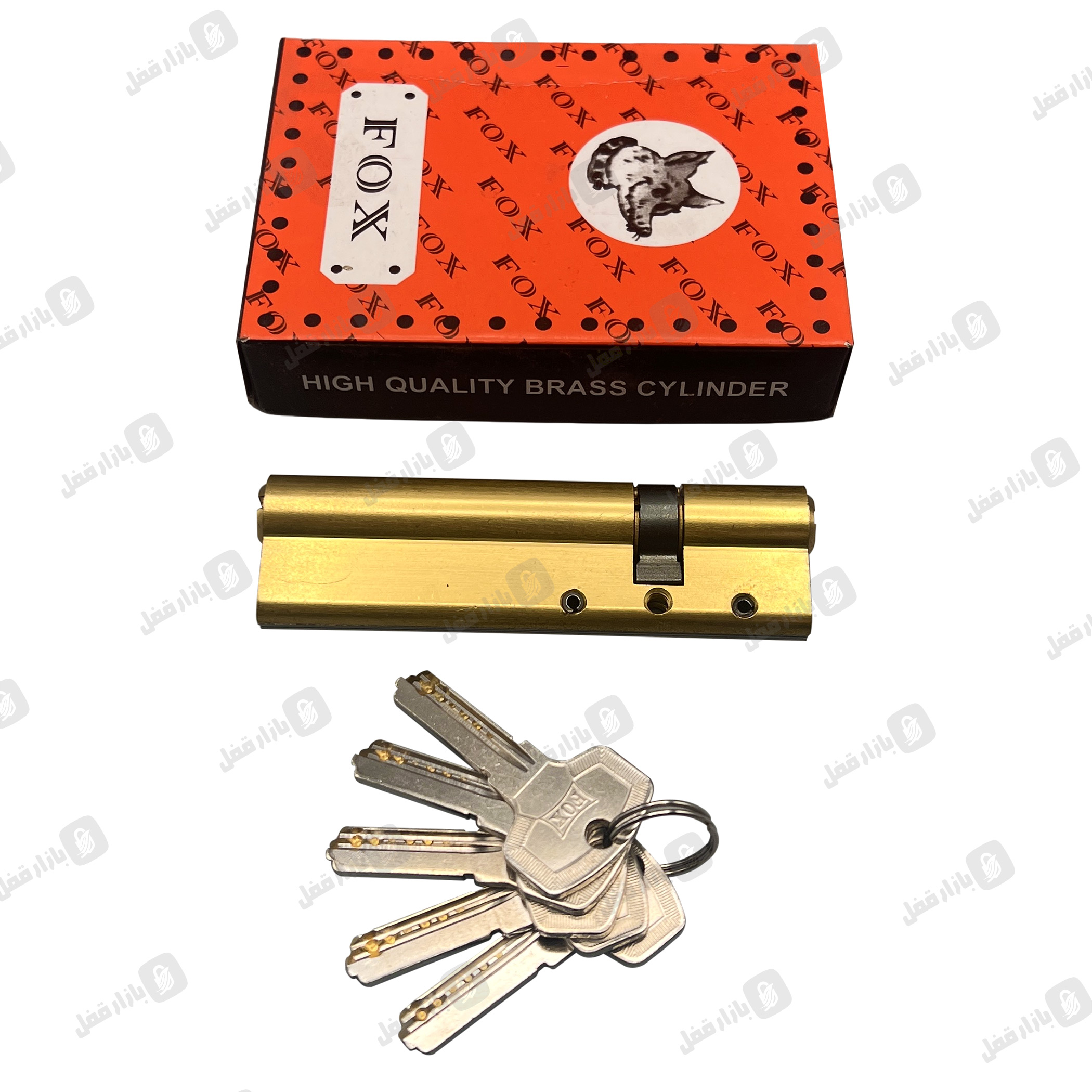 سیلندر-8030-تسمه-دار-طلایی-FOX.jpg سیلندر و مغزی قفل 80+30 تسمه دار طلایی FOX - تصویر 1